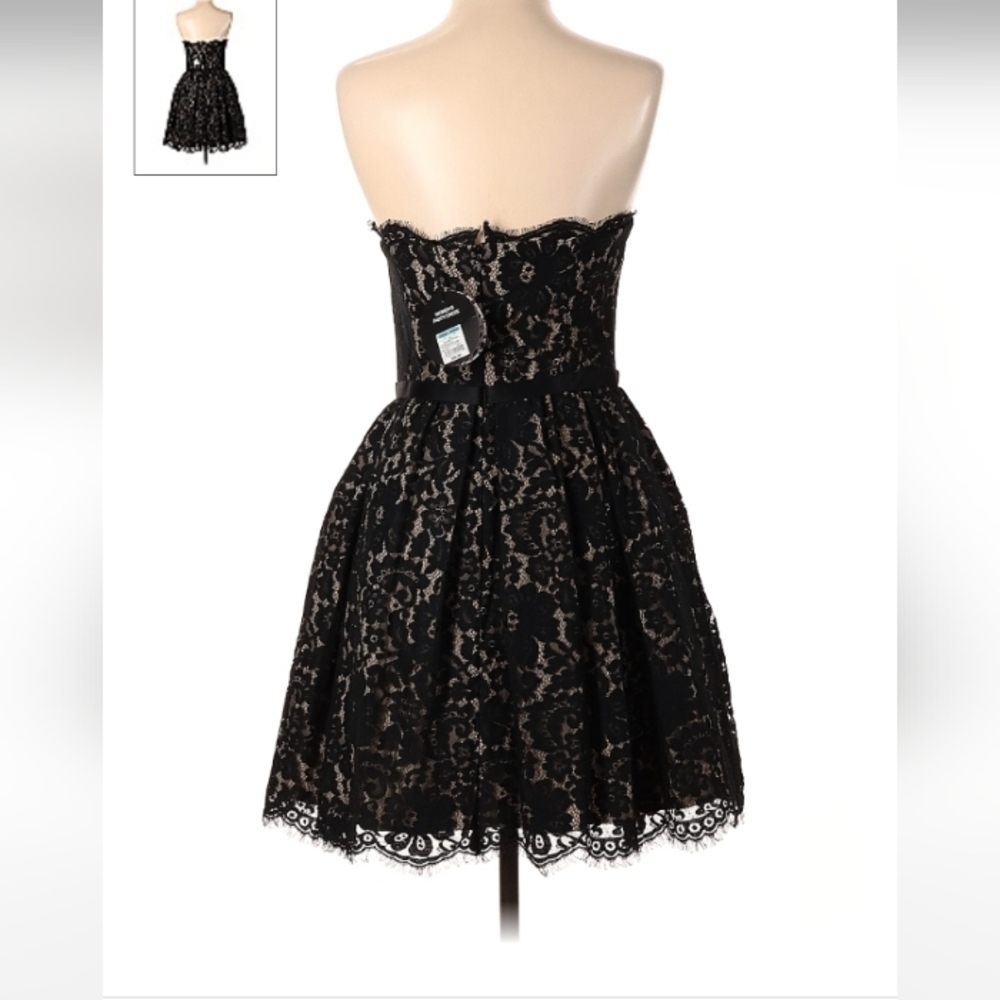 Robert Rodriguez for Neiman Marcus strapless lace special occasion dress - Picture 3 of 12